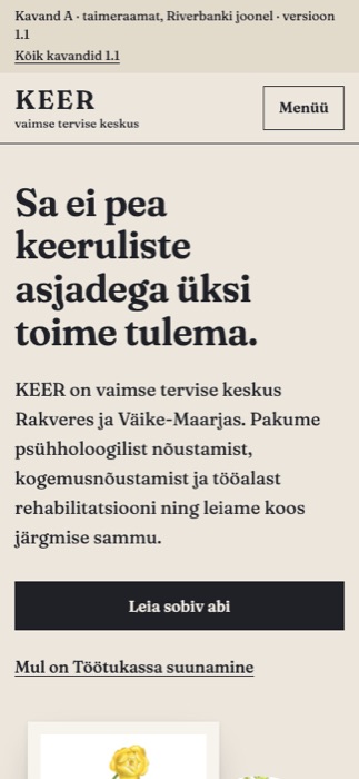 Kavand A telefonis